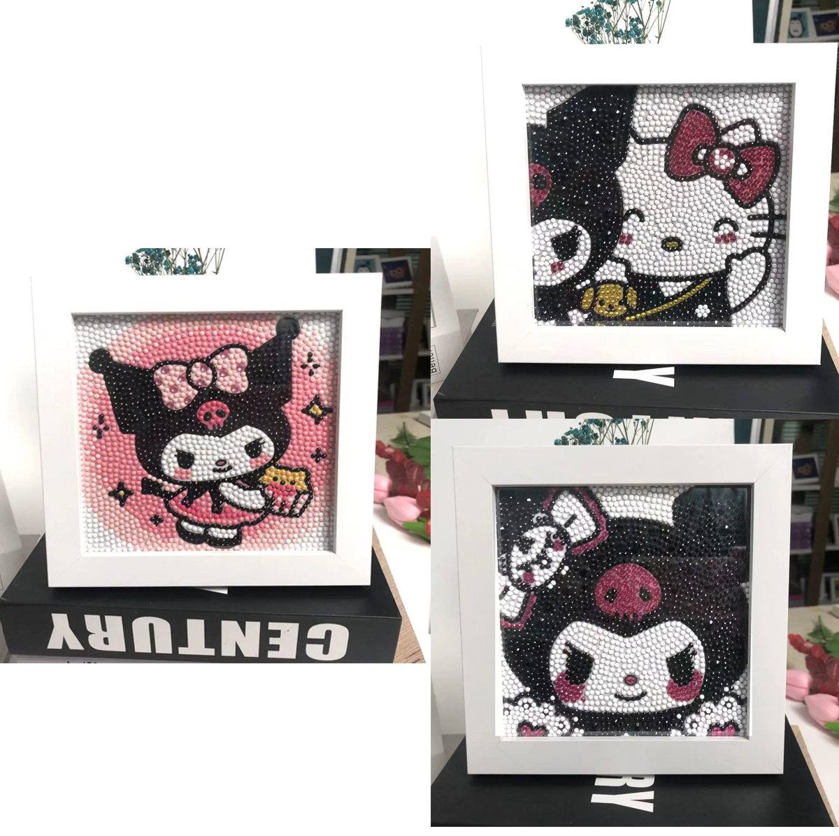 DIY Kuromi & Kitty diamond painting