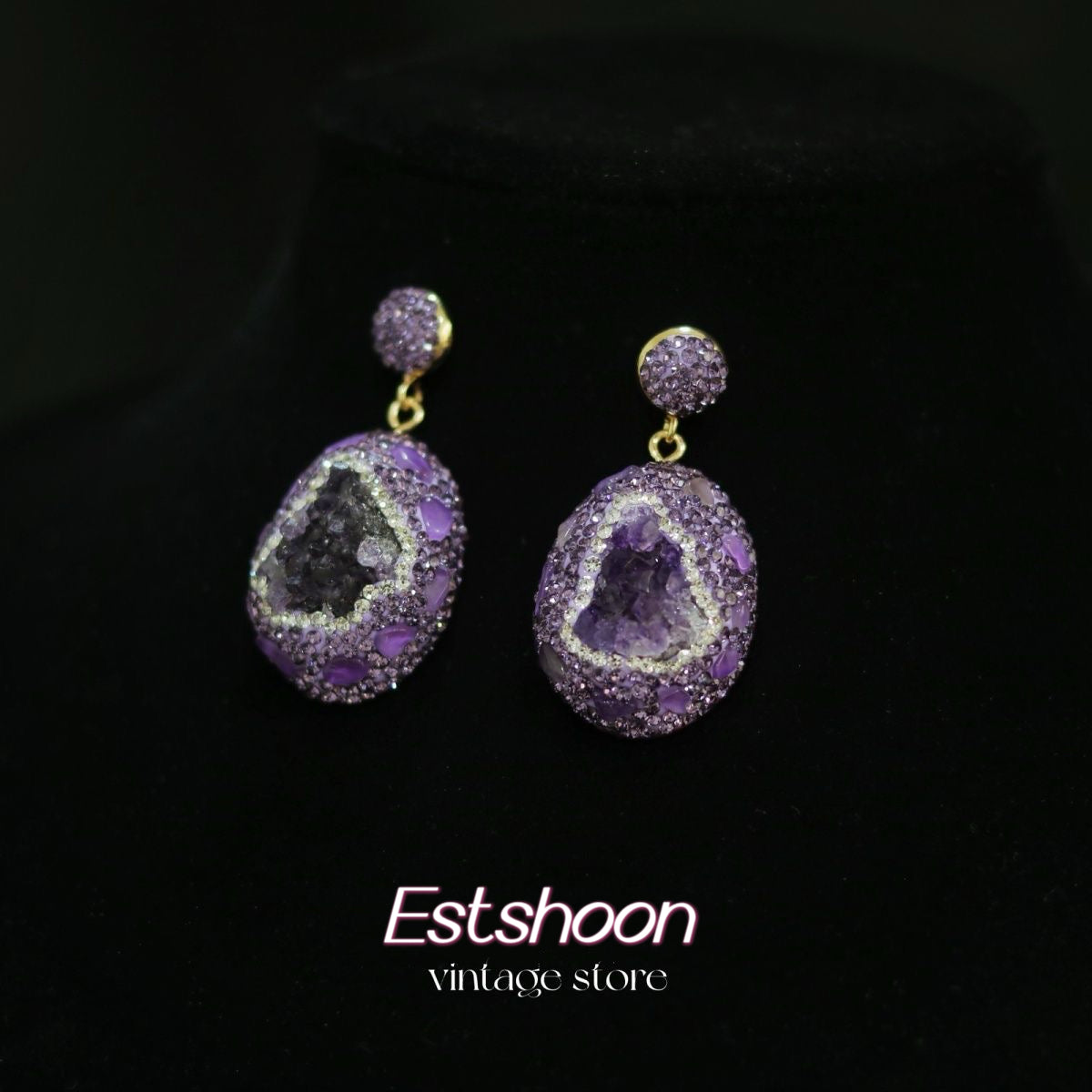 Uruguayan amethyst bracelet, necklace, crystal sweater chain