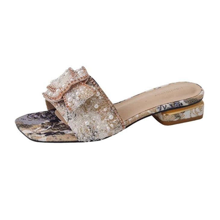 Sandals for girls with pearls and diamonds princess