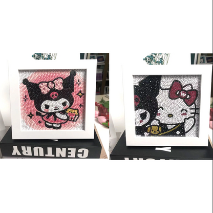 DIY Kuromi & Kitty diamond painting