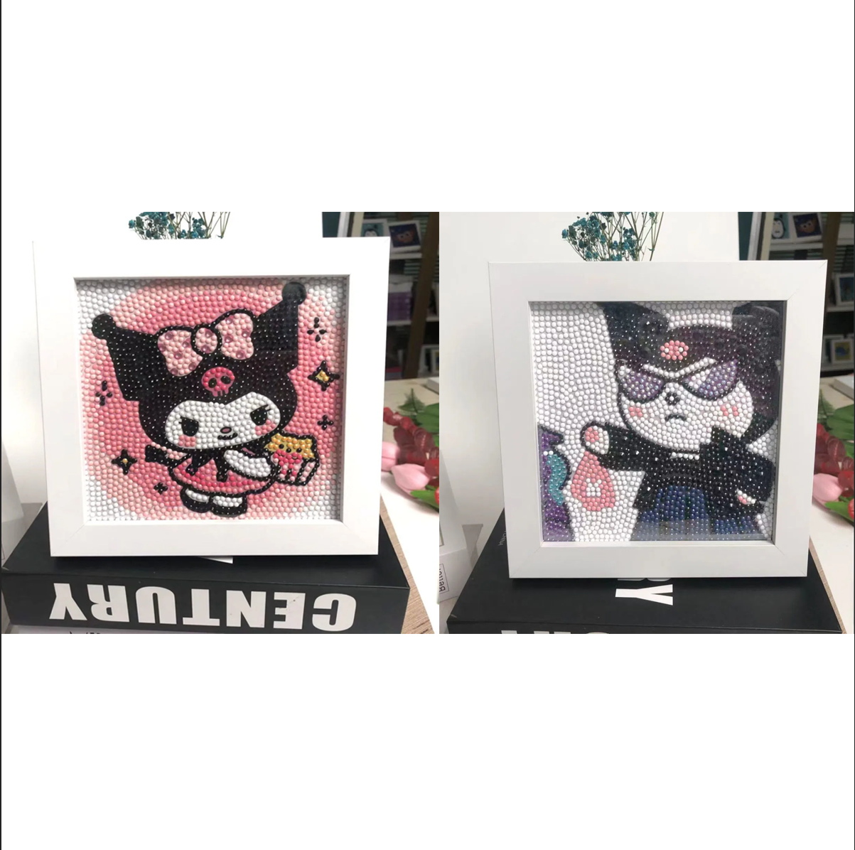 DIY Kuromi & Kitty diamond painting