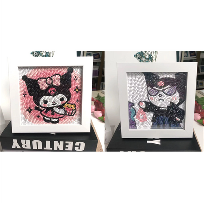 DIY Kuromi & Kitty diamond painting