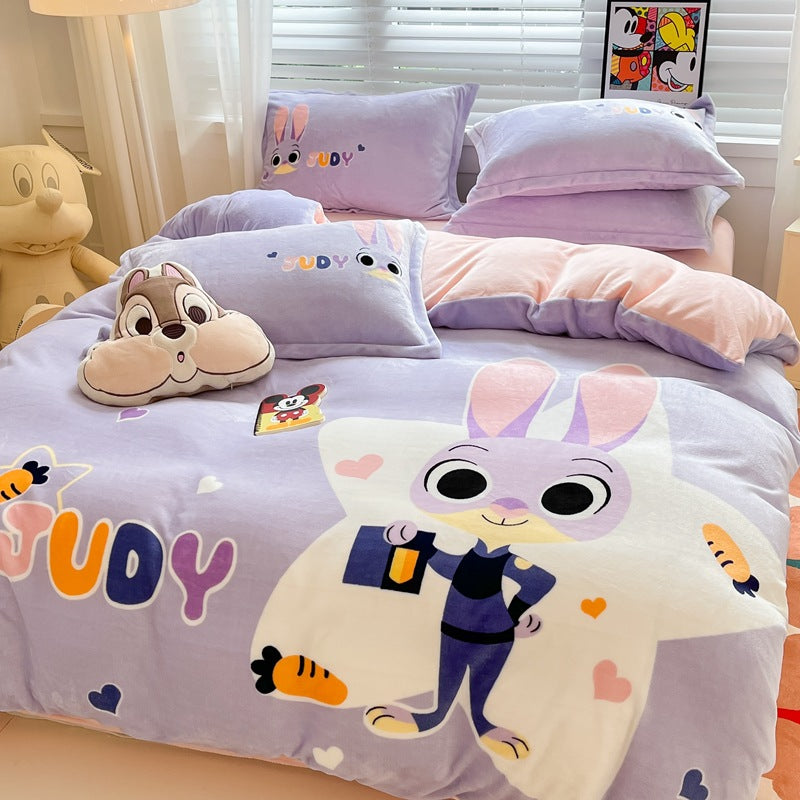 Est020008 Estshoon Disney milk velvet four -piece set