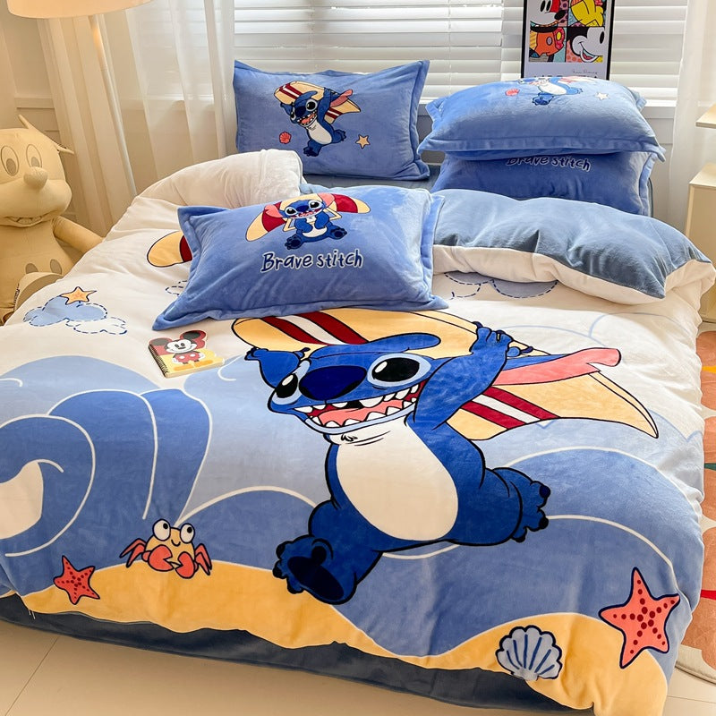 Est020008 Estshoon Disney milk velvet four -piece set