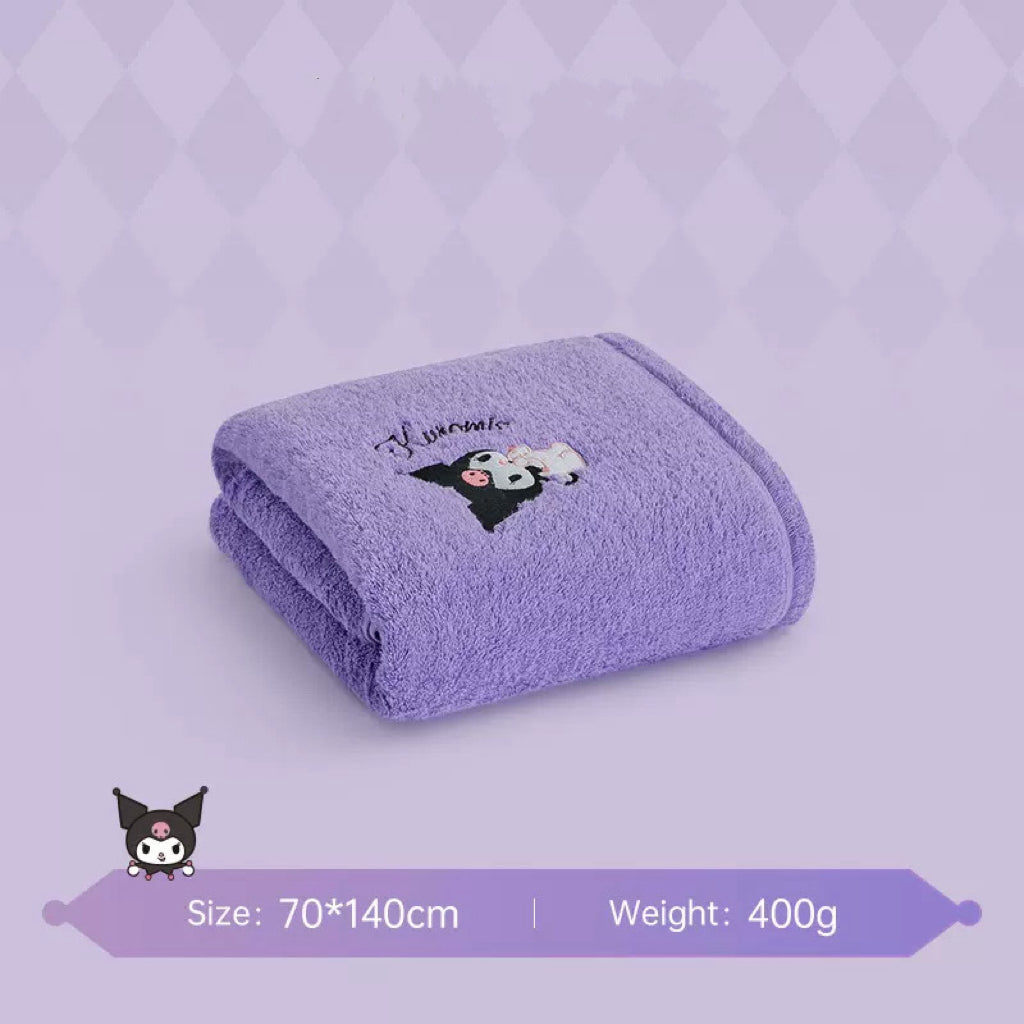 Est020011 Towel Sanrio kuromi pompom cotton towel