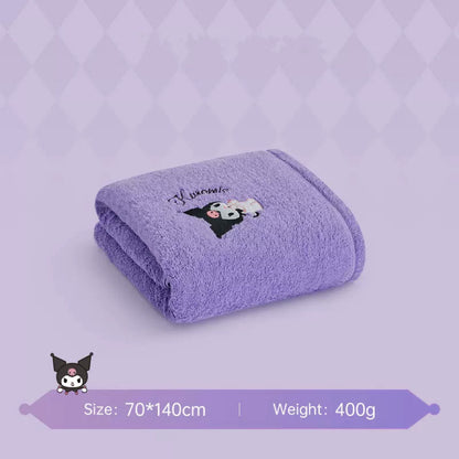 Est020011 Towel Sanrio kuromi pompom cotton towel