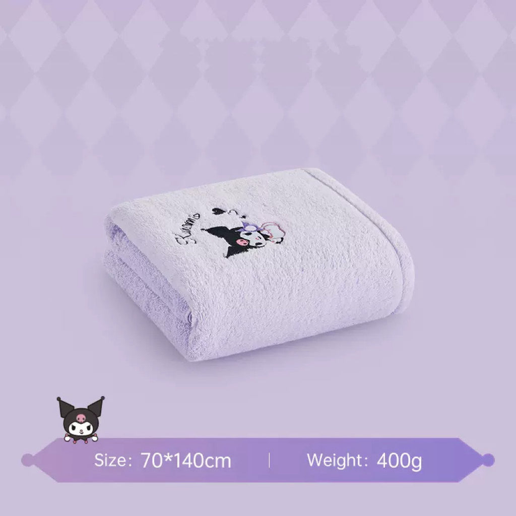 Est020011 Towel Sanrio kuromi pompom cotton towel