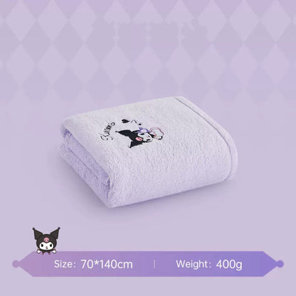 Est020011 Towel Sanrio kuromi pompom cotton towel