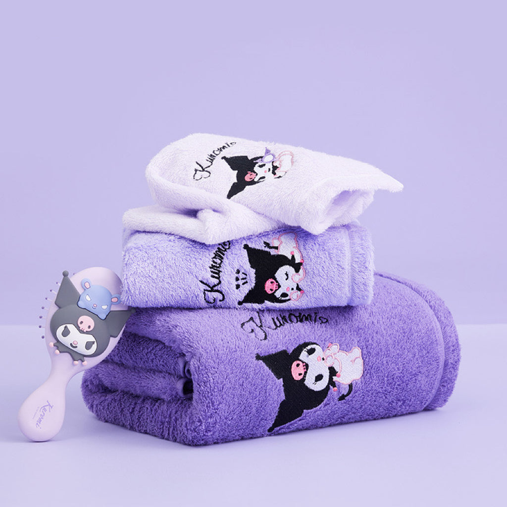 Est020011 Towel Sanrio kuromi pompom cotton towel
