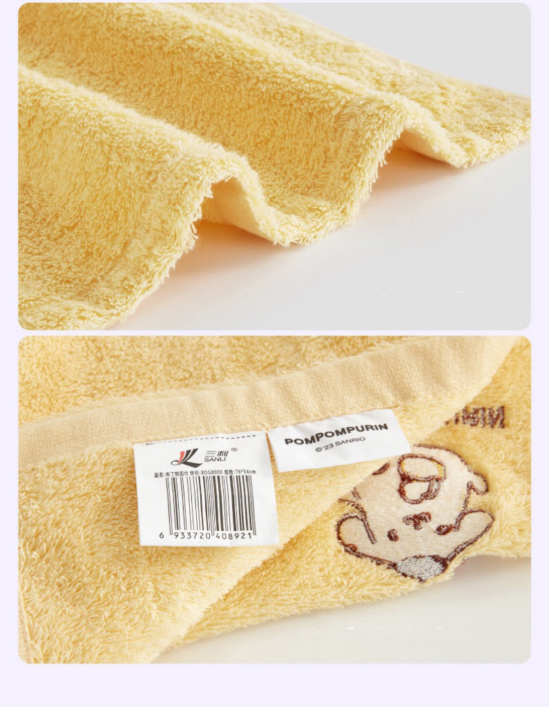 Est020011 Towel Sanrio kuromi pompom cotton towel