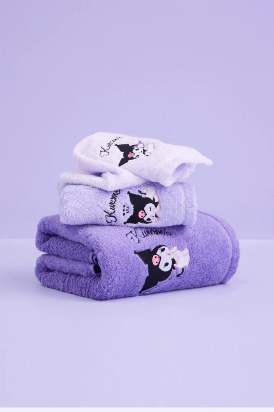 Est020011 Towel Sanrio kuromi pompom cotton towel