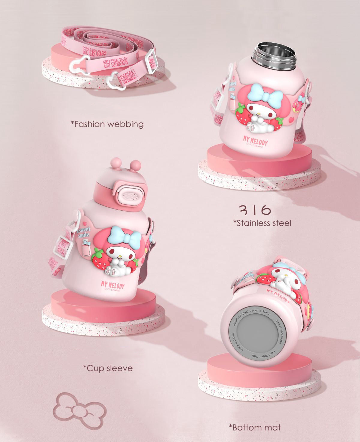 Бутылки Sanrio Портативная изолированная чашка