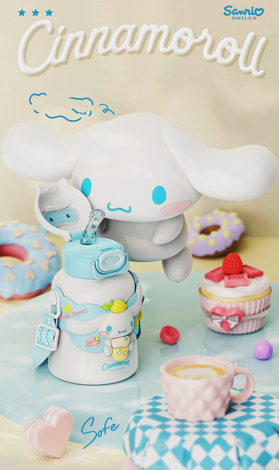 Бутылки Sanrio Портативная изолированная чашка