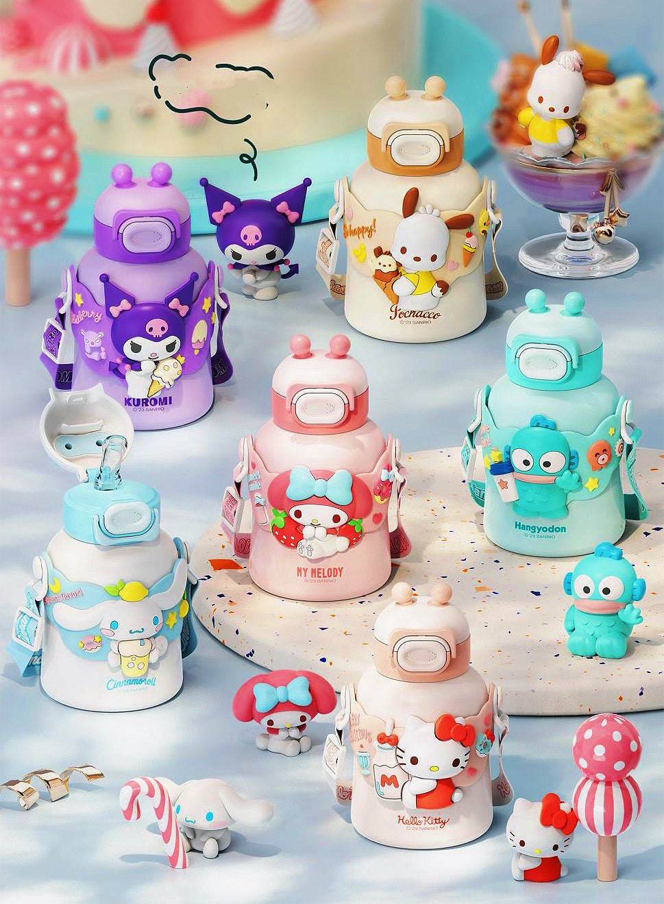 Бутылки Sanrio Портативная изолированная чашка