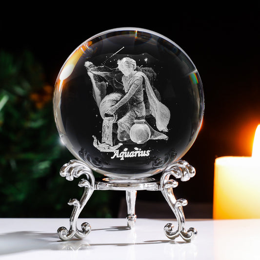 Est010001 Zodiac 3D Crystal Desk Decoration