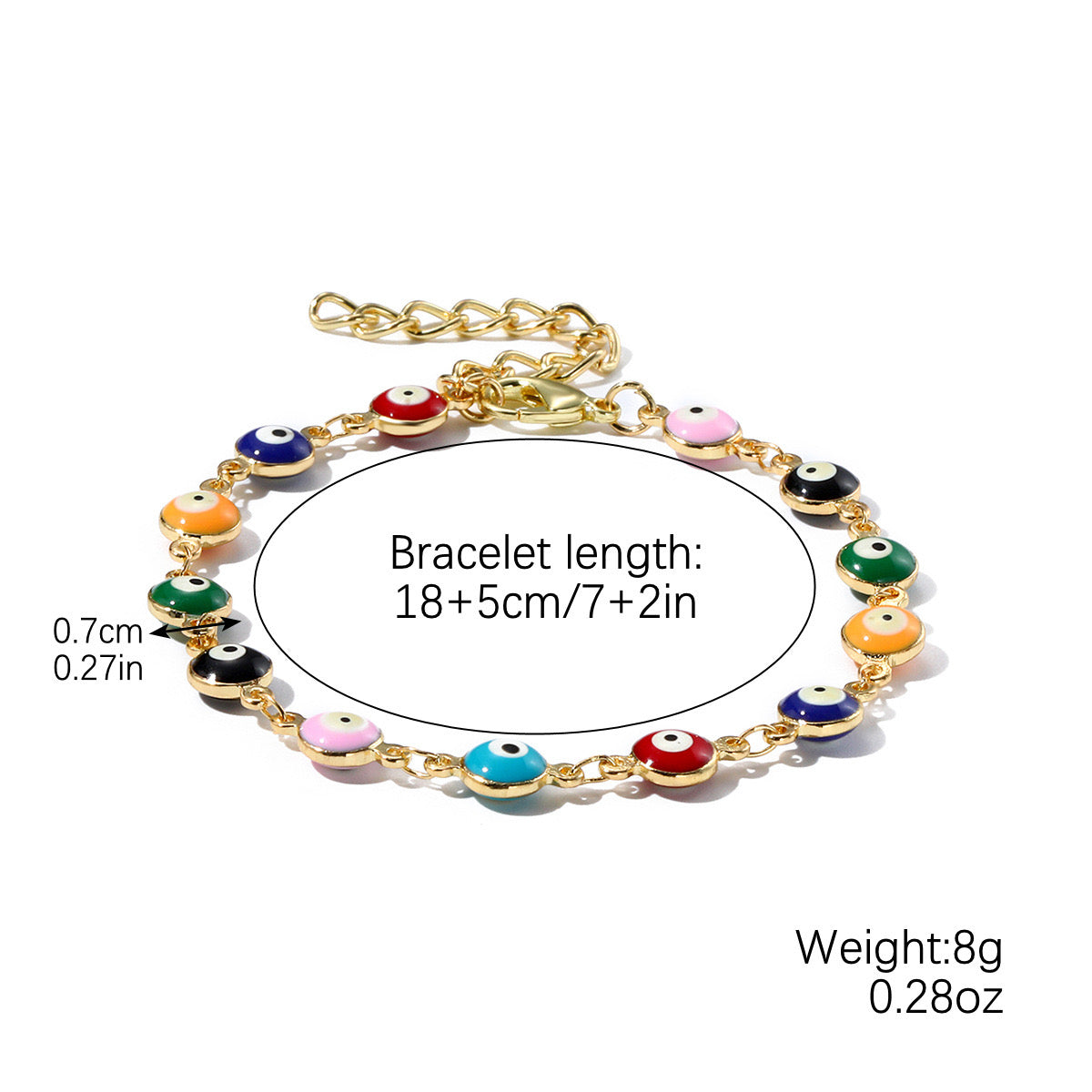 Colored zircon bracelet, square adjustable