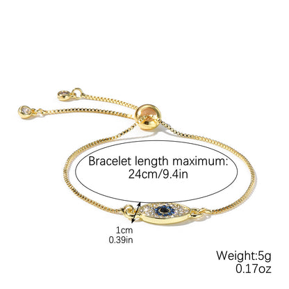 Colored zircon bracelet, square adjustable