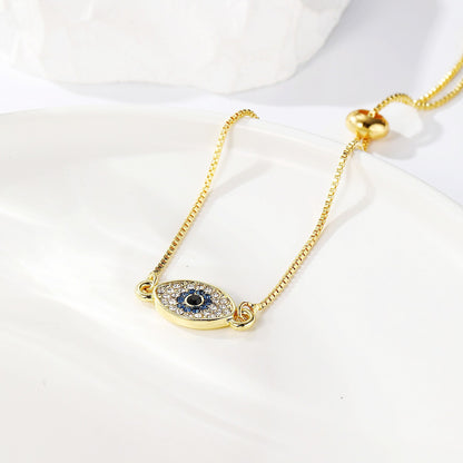 Colored zircon bracelet, square adjustable