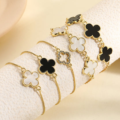 Four-leaf clover bracelet