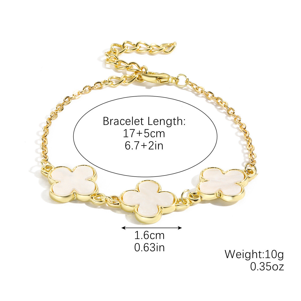 Four-leaf clover bracelet
