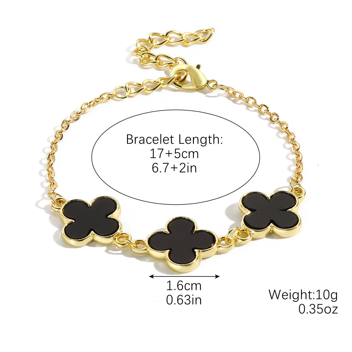 Four-leaf clover bracelet