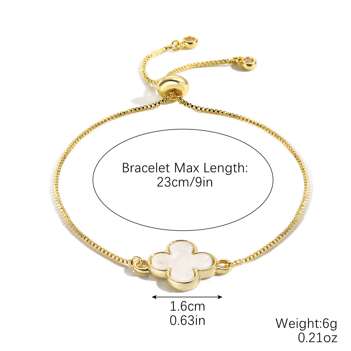 Four-leaf clover bracelet