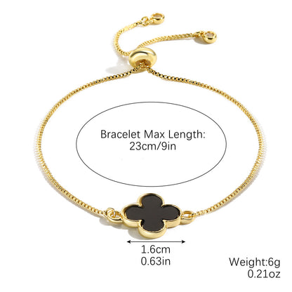 Four-leaf clover bracelet