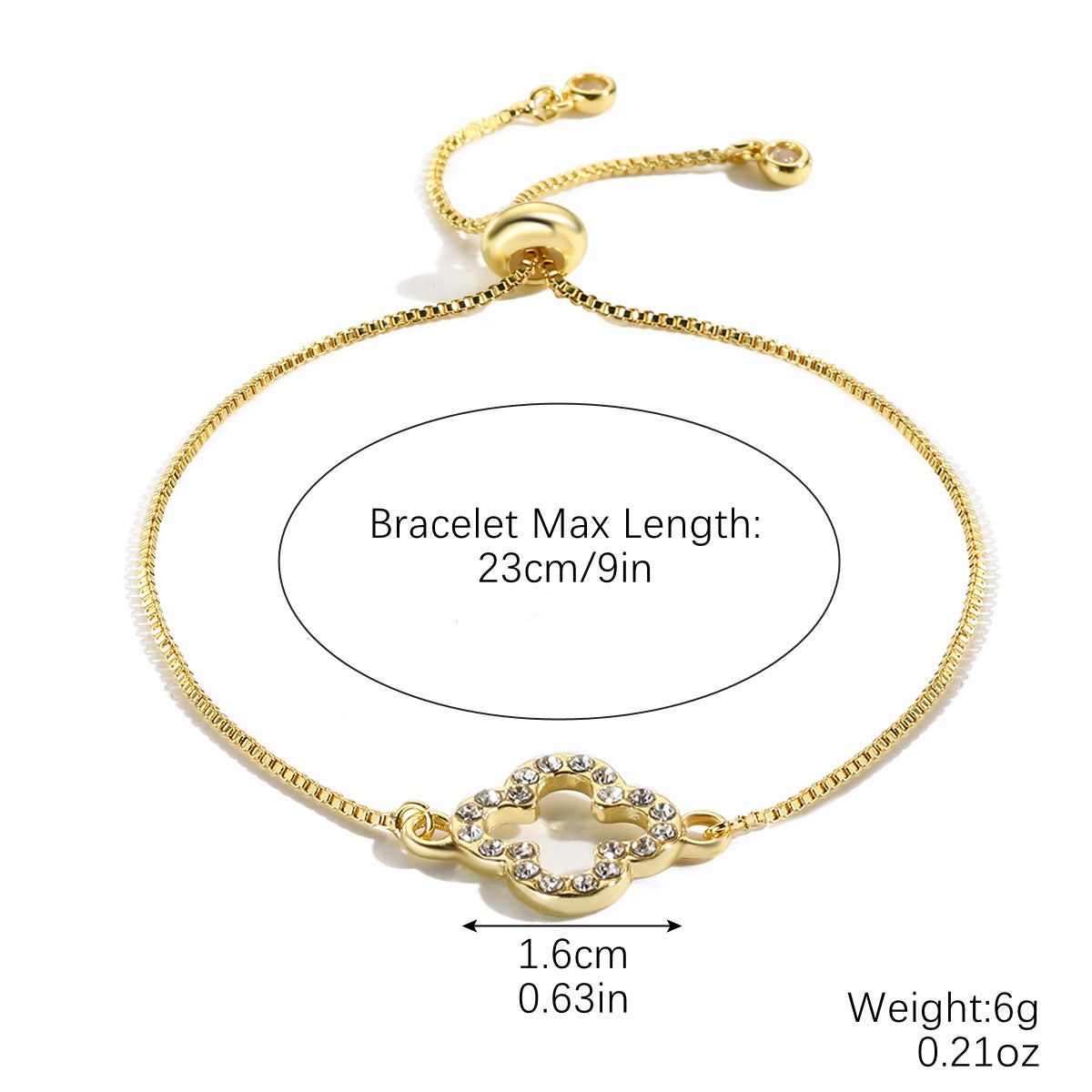 Four-leaf clover bracelet